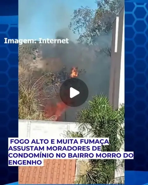 Incêndio assusta moradores no Morro do Engenho