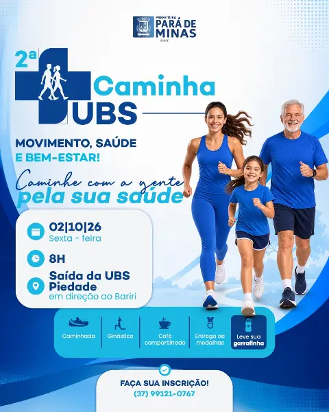 2ª Caminha UBS em Pará de Minas – 2 de outubro