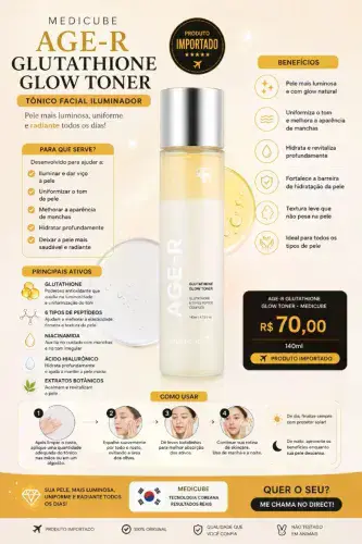 TÔNICO FACIAL ILUMINADOR AGE-R MEDICUBE