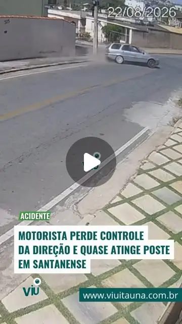 Motorista perde controle e quase atinge poste em Santanense