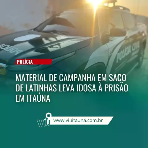 Idosa presa por receptação em Itaúna por material de campanha