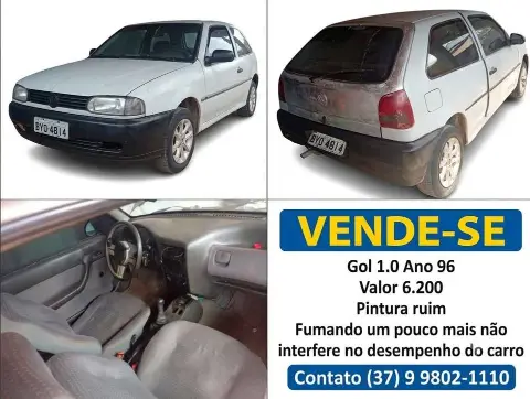Volkswagen Gol 1996 – Pintura ruim, fumando um pouco