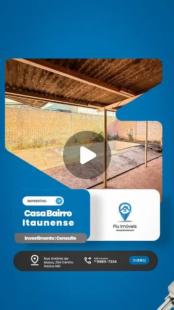 Casa 2 quartos com lote de 250 m² no Itaunense