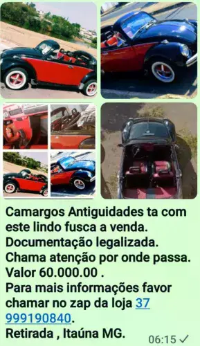 Volkswagen Fusca Fusca (gasolina) 1975