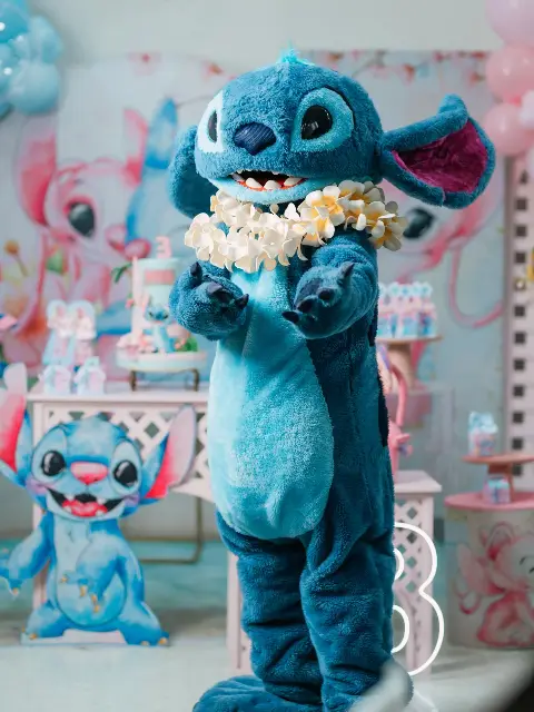 Personagens vivos para festas infantis com Stitch