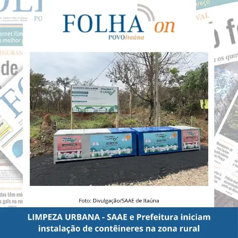 Contêineres para coleta seletiva na Zona Rural