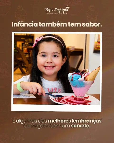 Infância também tem sabor! Sorvete na Doce Refúgio