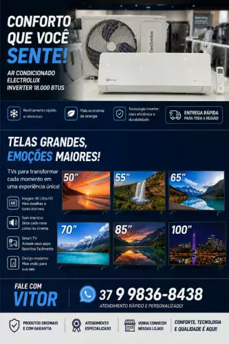 TVs de várias polegadas e preços acessíveis!