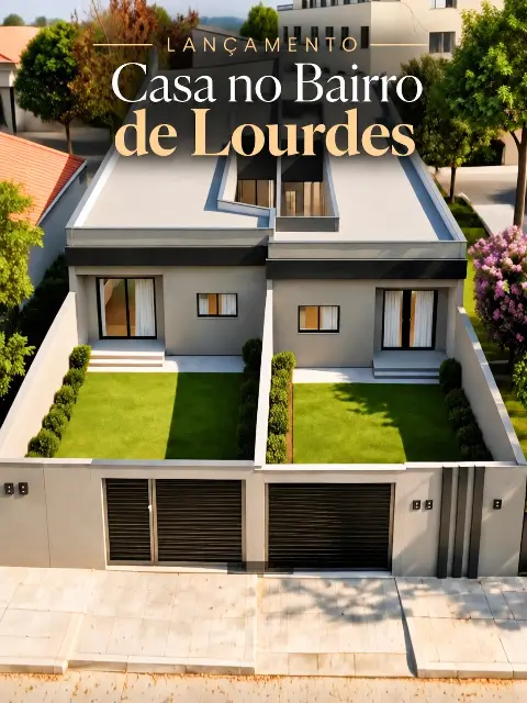 Casa nova de 3 quartos à venda no Lourdes