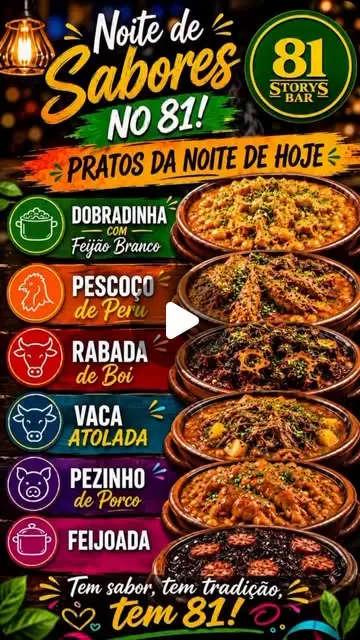 Noite de sabores caseiros no 81 Storys Bar
