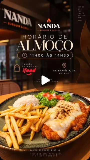 Nanda Burguer Grill serve almoço saudável todos os dias