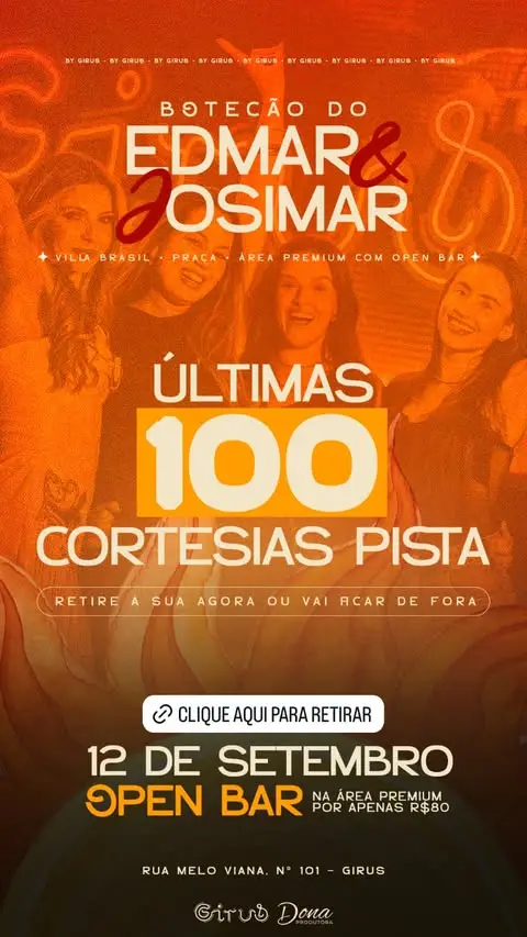 Boteção do Edmar & Osimar – Open Bar na Área Premium