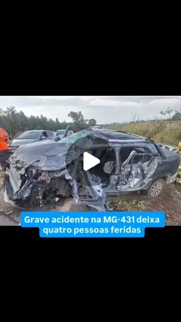 Colisão na MG-431 em Pará de Minas deixa 4 feridos