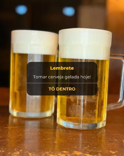 Cerveja gelada no Saideiras Bar