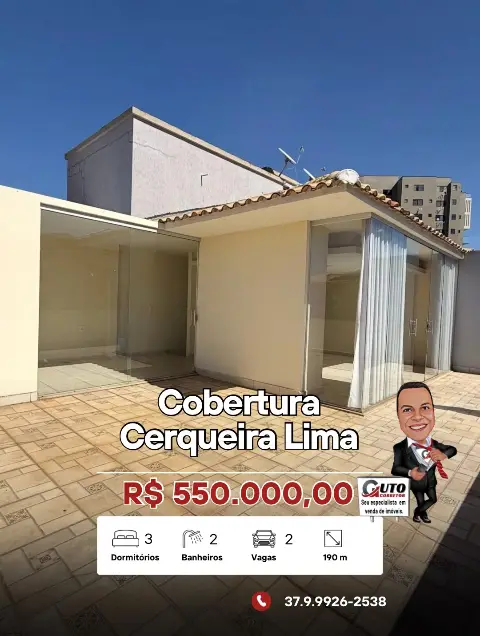 Cobertura 3 quartos à venda no Cerqueira Lima