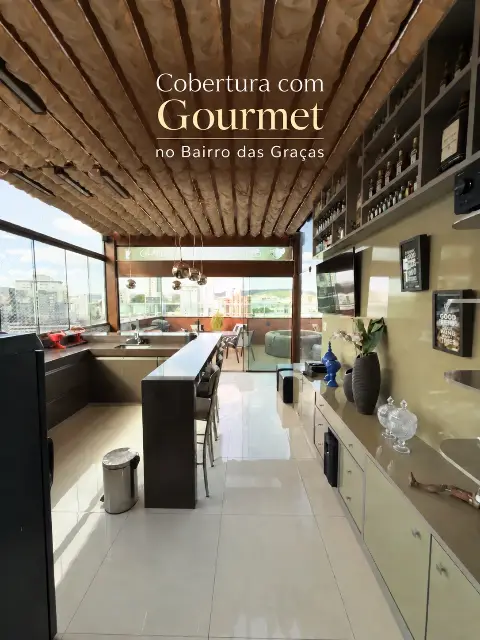 Cobertura 3 quartos com área gourmet no Bairro das Graças