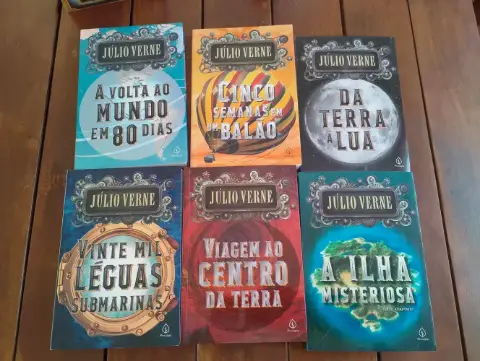 Kit com 6 livros de Júlio Verne