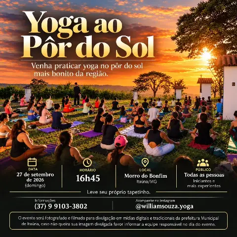 Yoga ao Pôr do Sol no Morro do Bonfim