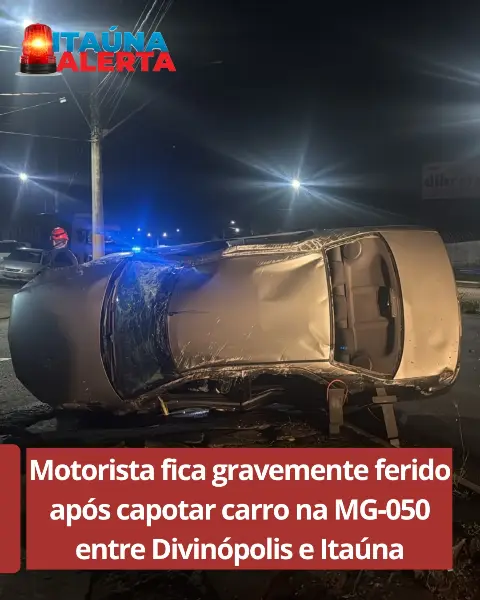 Acidente na MG-050 deixa motorista gravemente ferido