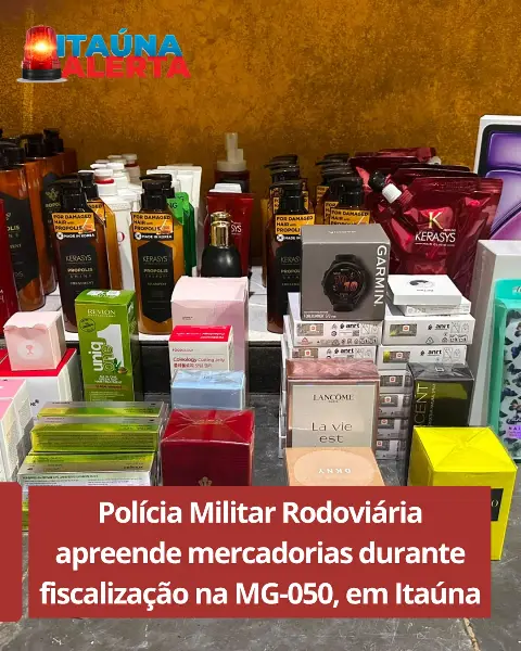 PM Rodoviária apreende contrabando eletrônico na MG-050