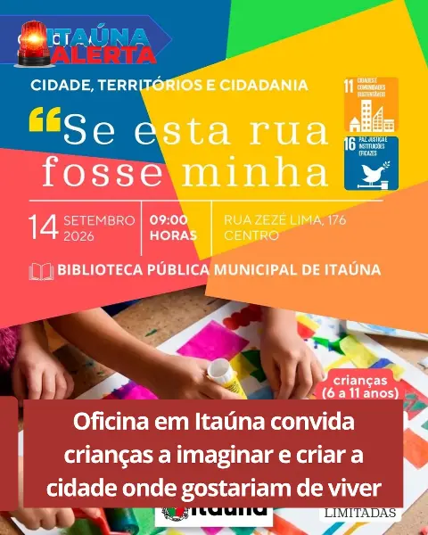 Oficina "Se Esta Rua Fosse Minha" para crianças de 6 a 11 anos