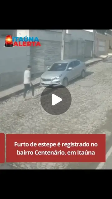 Câmeras flagram furto de estepe no bairro Centenário