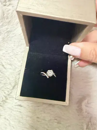 Anel de prata com moissanite tamanho 15