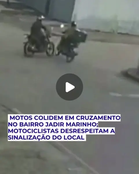 Motos colidem em cruzamento no bairro Jadir Marinho