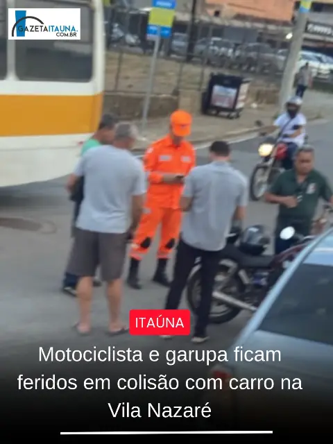 Acidente entre carro e moto na Vila Nazaré deixa dois feridos