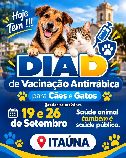 Vacinação Antirrábica em Itaúna: 1ª etapa neste sábado