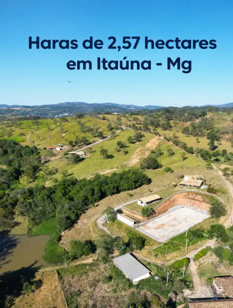 Haras de 2,57 hectares com pista para cavalos