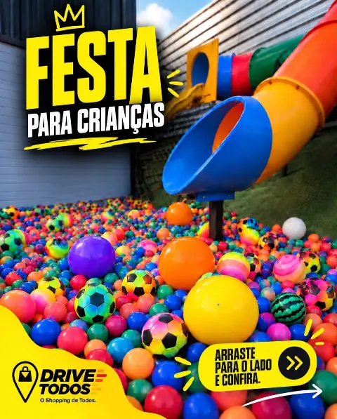 Festa de aniversário infantil no Drive Todos