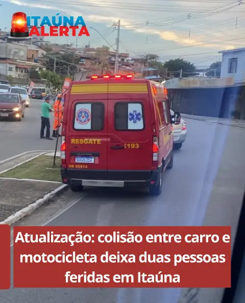 Colisão entre carro e moto deixa dois feridos na Vila Nazaré