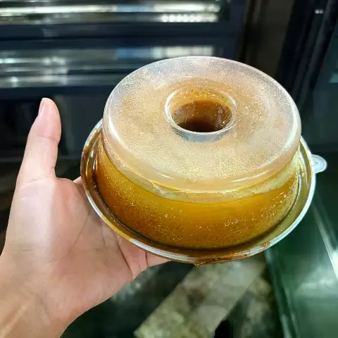 Pudim cremoso na Panificadora Ponto do Trigo