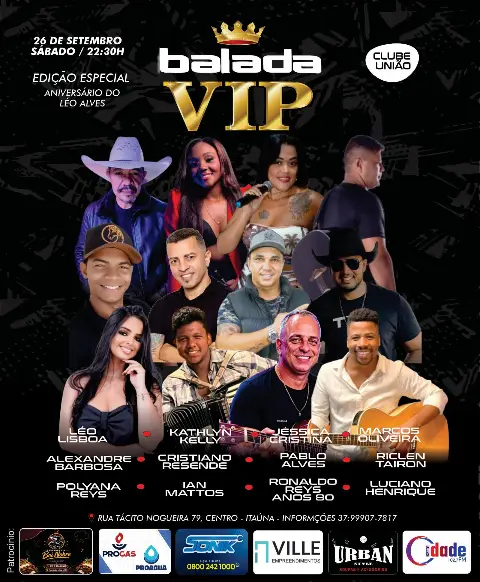 Balada VIP - Aniversário do Léo Alves no Clube União