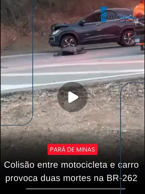 Casal morre em acidente de moto na BR-262 em Pará de Minas