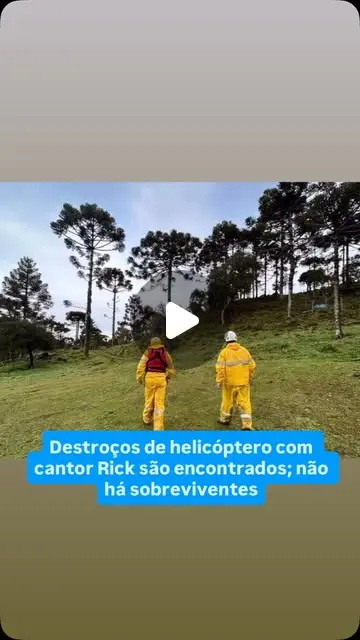 Helicóptero do cantor Rick, da dupla com Renner, é encontrado