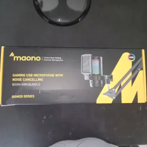 Microfone Maono DGM20S GamerWave RGB com Braço Articulado