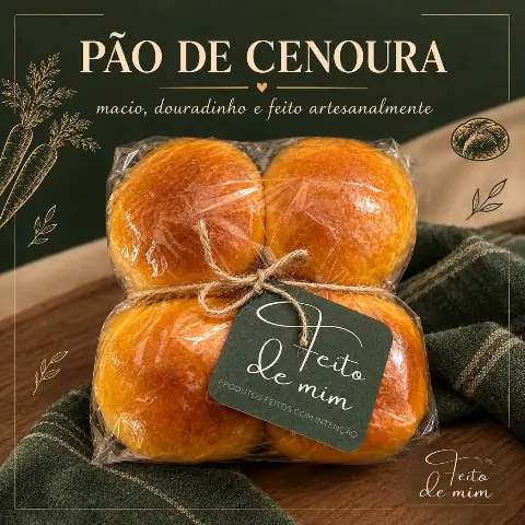 Pão de Cenoura Artesanal — Encomendas Abertas