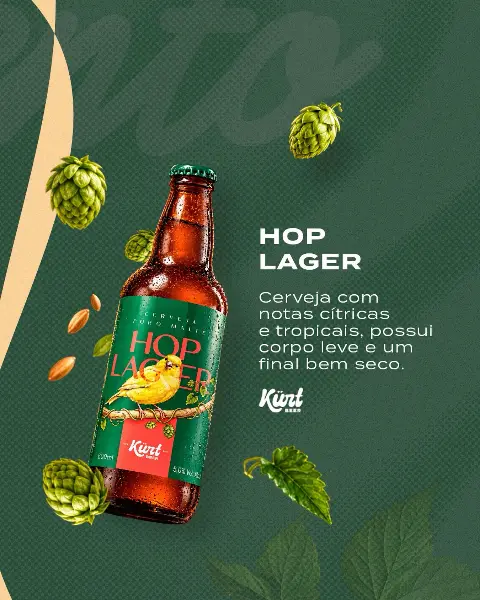 Kurt Beer Hop Lager — cerveja artesanal da fazenda