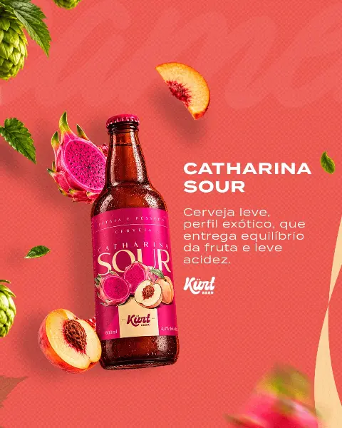 Kurt Beer Catharina Sour com pitaya e pêssego
