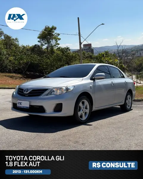 Toyota Corolla GLi 1.8 Automático 2013 – 131 mil km