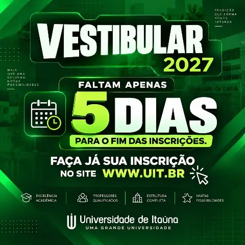 Vestibular 2027 da UIT: inscrições até 02/10