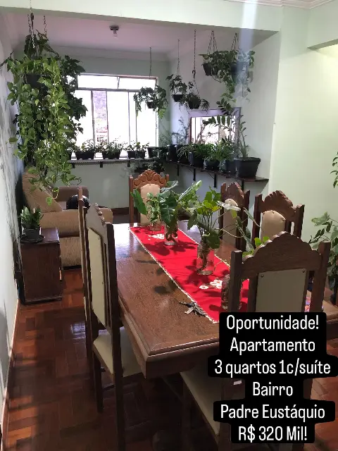 Apartamento 3 quartos com suíte à venda no Padre Eustáquio