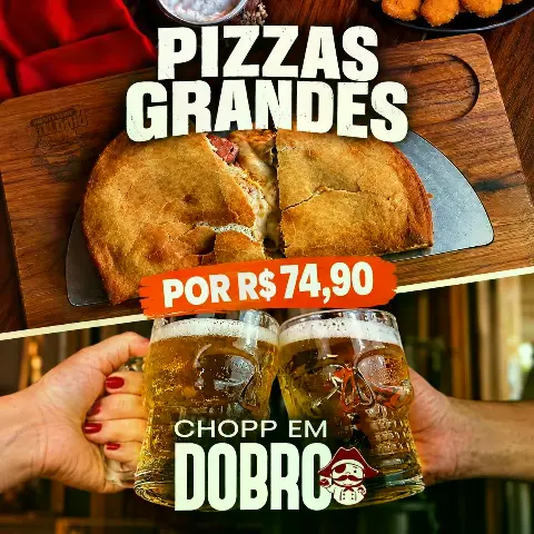 Pizza frita e chopp em dobro no feriado de Itaúna