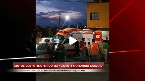 Motociclista fica ferido em acidente no bairro Garcias