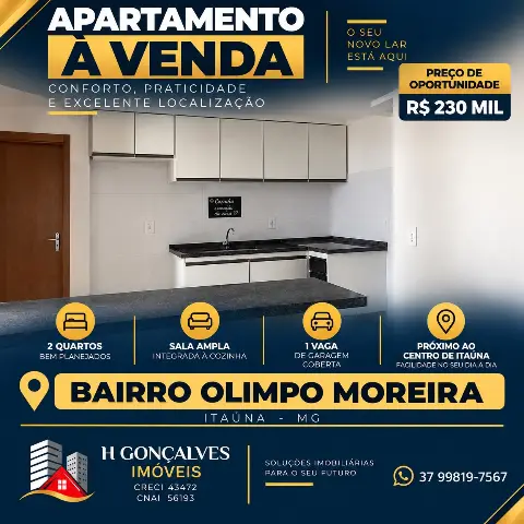 Apartamento 2 quartos à venda no Olimpo Moreira