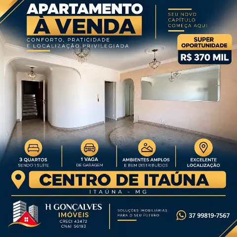 Apartamento 3 quartos à venda no Centro