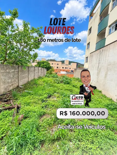 Lote à venda no Bairro Lourdes, 180 m2