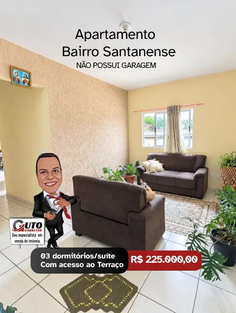Apartamento 3 quartos à venda no Santanense